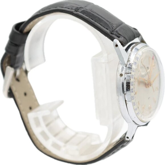 Vintage 33.5mm Helbros Triple Calendar Men's Mechanical Wristwatch Germany - Picture 2 of 5